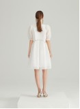 QASIM FLARED DRESS (WHITE)