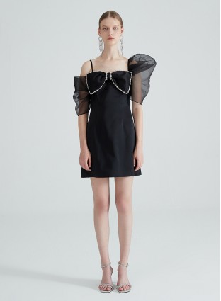 ZOWIE BOWTIE DRESS (BLACK)