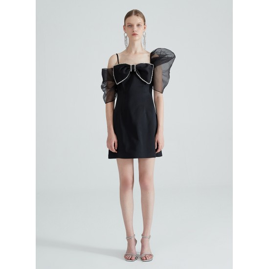 ZOWIE BOWTIE DRESS (BLACK)