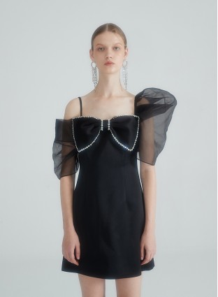 ZOWIE BOWTIE DRESS (BLACK)