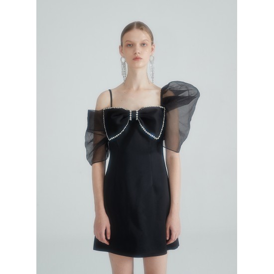 ZOWIE BOWTIE DRESS (BLACK)