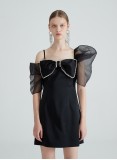 ZOWIE BOWTIE DRESS (BLACK)