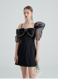 ZOWIE BOWTIE DRESS (BLACK)