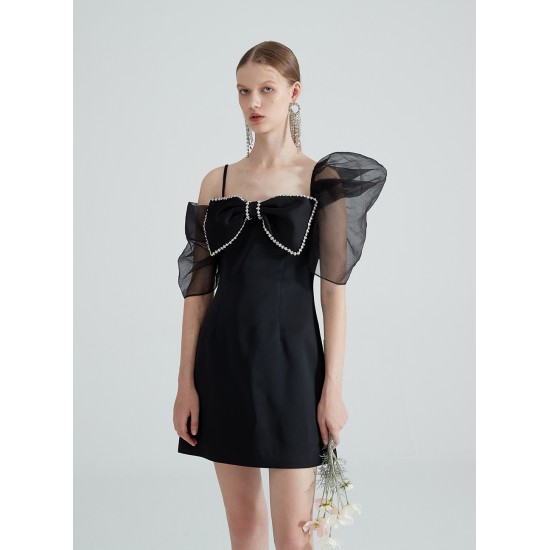 ZOWIE BOWTIE DRESS (BLACK)