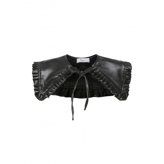 TANIA LEATHER COLLAR (BLACK)