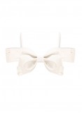 LEATHER BOWTIE BUSTIER (WHITE)