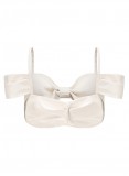 LEATHER BOWTIE BUSTIER (WHITE)