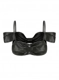 LEATHER BOWTIE BUSTIER (BLACK)