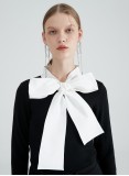 ANA BOWTIE KNIT (BLACK/WHITE)