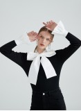 ANA BOWTIE KNIT (BLACK/WHITE)