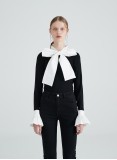 ANA BOWTIE KNIT (BLACK/WHITE)