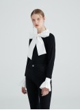 ANA BOWTIE KNIT (BLACK/WHITE)