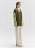 MELI KNIT JUMPER (GREEN&GREY)