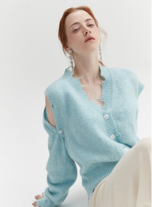 AURA MOHAIR KNIT (ICE BLUE)