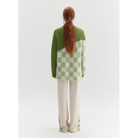 SINGER CHECKERED KNIT (GREEN)