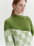 SINGER CHECKERED KNIT (GREEN)