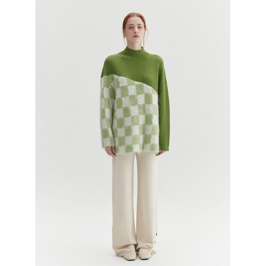 SINGER CHECKERED KNIT (GREEN)