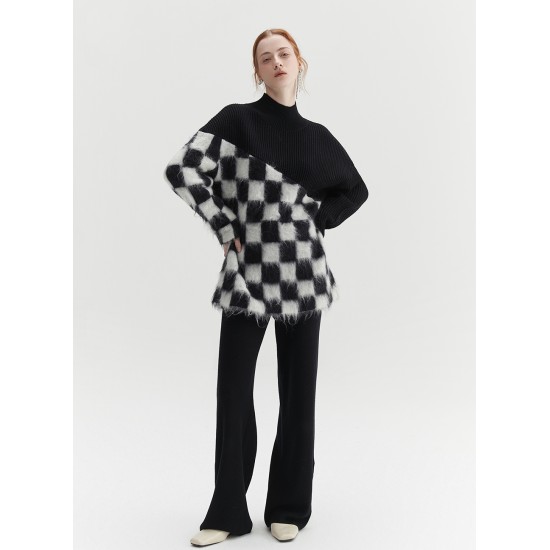 SINGER CHECKERED KNIT (BLACK)