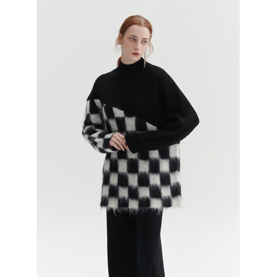 SINGER CHECKERED KNIT (BLACK)