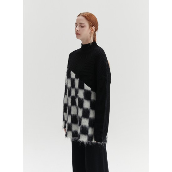 SINGER CHECKERED KNIT (BLACK)