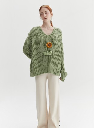 SUNFLOWER MOHAIR KNIT (GREEN)