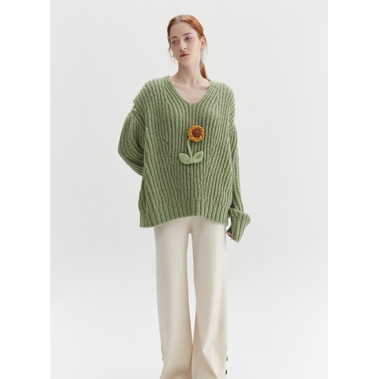 SUNFLOWER MOHAIR KNIT (GREEN)