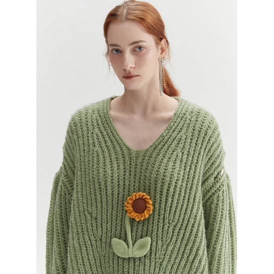 SUNFLOWER MOHAIR KNIT (GREEN)