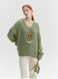 SUNFLOWER MOHAIR KNIT (GREEN)