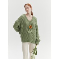 SUNFLOWER MOHAIR KNIT (GREEN)