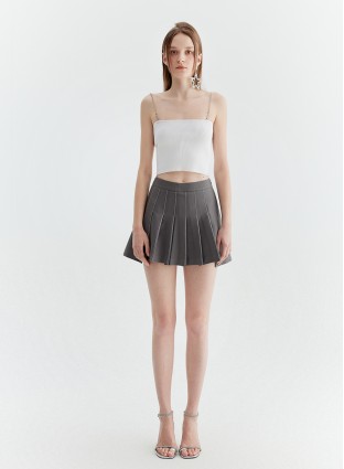 VELA PLEATED SKIRT (GREY)