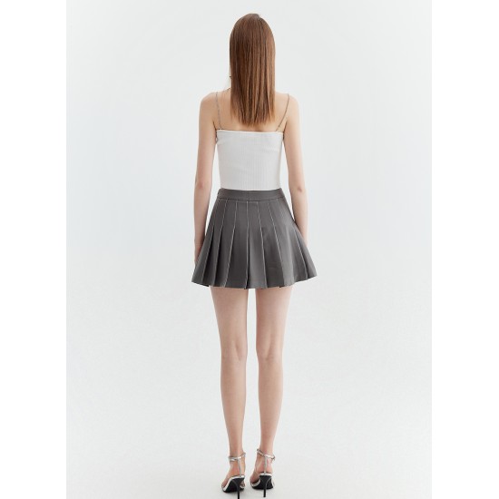 VELA PLEATED SKIRT (GREY)