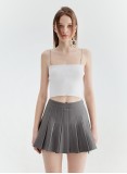 VELA PLEATED SKIRT (GREY)