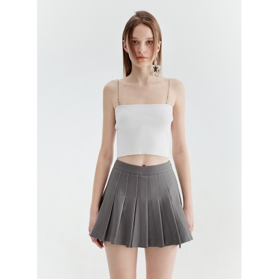 VELA PLEATED SKIRT GREY