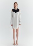 NORMA SHIRT DRESS (WHITE AND BLACK)