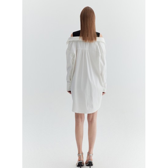 NORMA SHIRT DRESS (WHITE AND BLACK)