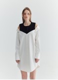 NORMA SHIRT DRESS (WHITE AND BLACK)