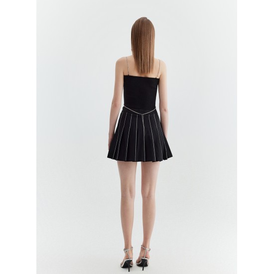 VELA PLEATED SKIRT (BLACK)