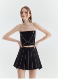 VELA PLEATED SKIRT (BLACK)