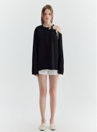 LACE-UP SWEATSHIRT (BLACK)