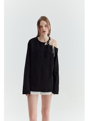 LACE-UP SWEATSHIRT (BLACK)