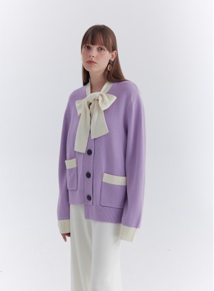 JO BOWTIE KNIT (LILAC)