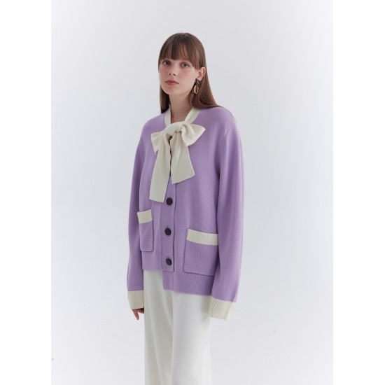 JO BOWTIE KNIT (LILAC)