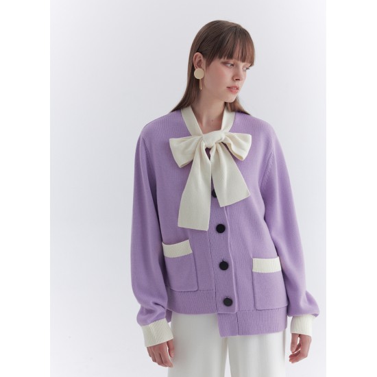 JO BOWTIE KNIT (LILAC)