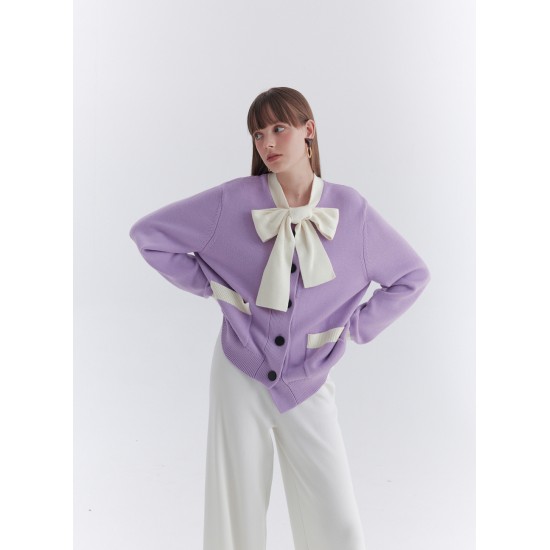 JO BOWTIE KNIT (LILAC)