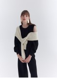 LAYERED KNIT JUMPER (BLACK/IVORY)