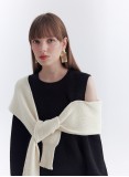 LAYERED KNIT JUMPER (BLACK/IVORY)