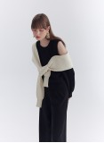 LAYERED KNIT JUMPER (BLACK/IVORY)