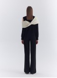 LAYERED KNIT JUMPER (BLACK/IVORY)