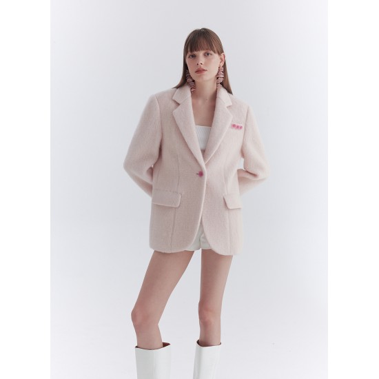 GRECA WOOL BLAZER (BABY PINK)