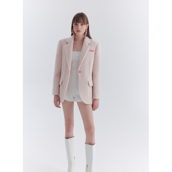 GRECA WOOL BLAZER (BABY PINK)